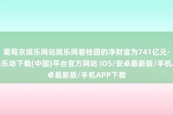 葡萄京娱乐网站娱乐网碧桂园的净财富为741亿元-葡萄京娱乐场下载(中国)平台官方网站 IOS/安卓最新版/手机APP下载