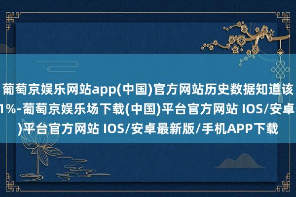 葡萄京娱乐网站app(中国)官方网站历史数据知道该基金近1个月高涨0.51%-葡萄京娱乐场下载(中国)平台官方网站 IOS/安卓最新版/手机APP下载